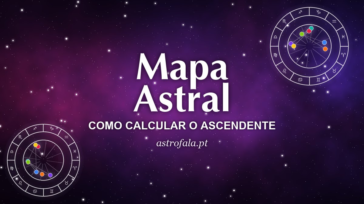 Mandala de um mapa astral com o ascendente assinalado no horizonte leste